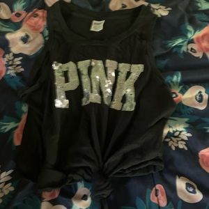 VIS PINK CROP TOP